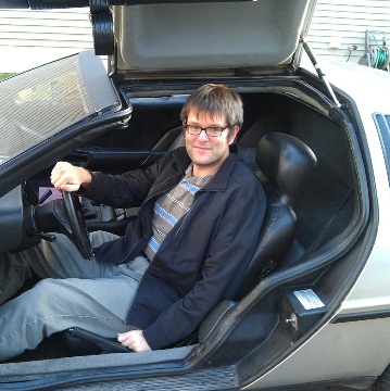 Me inside My Delorean